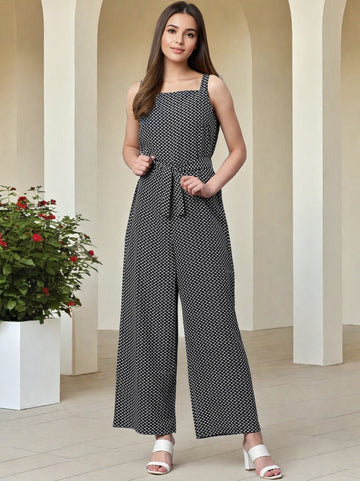 Striped Top Trousers Set