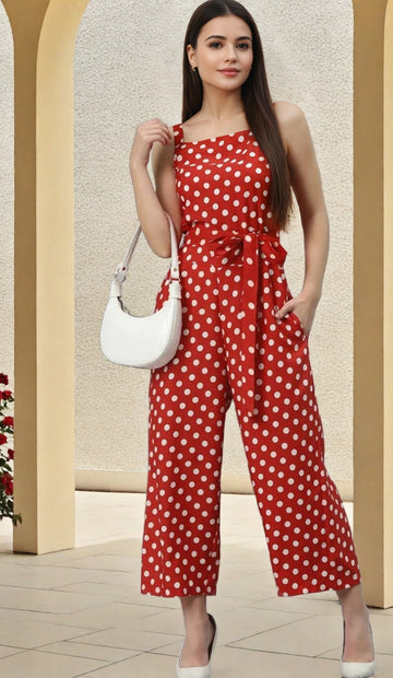 Floral Printed Basic Jumpsuit