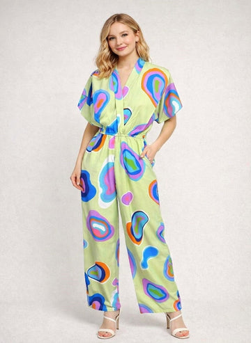 Sleek Italia Multi Printed Basic Jumpsuit