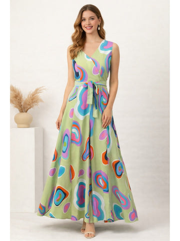 Sleek Italia Printed Basic Jumpsuit with Embellished