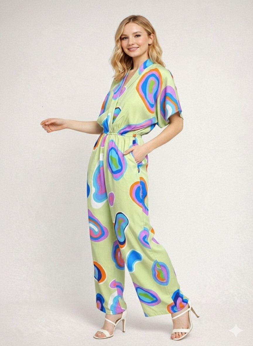Sleek Italia Multi Printed Basic Jumpsuit