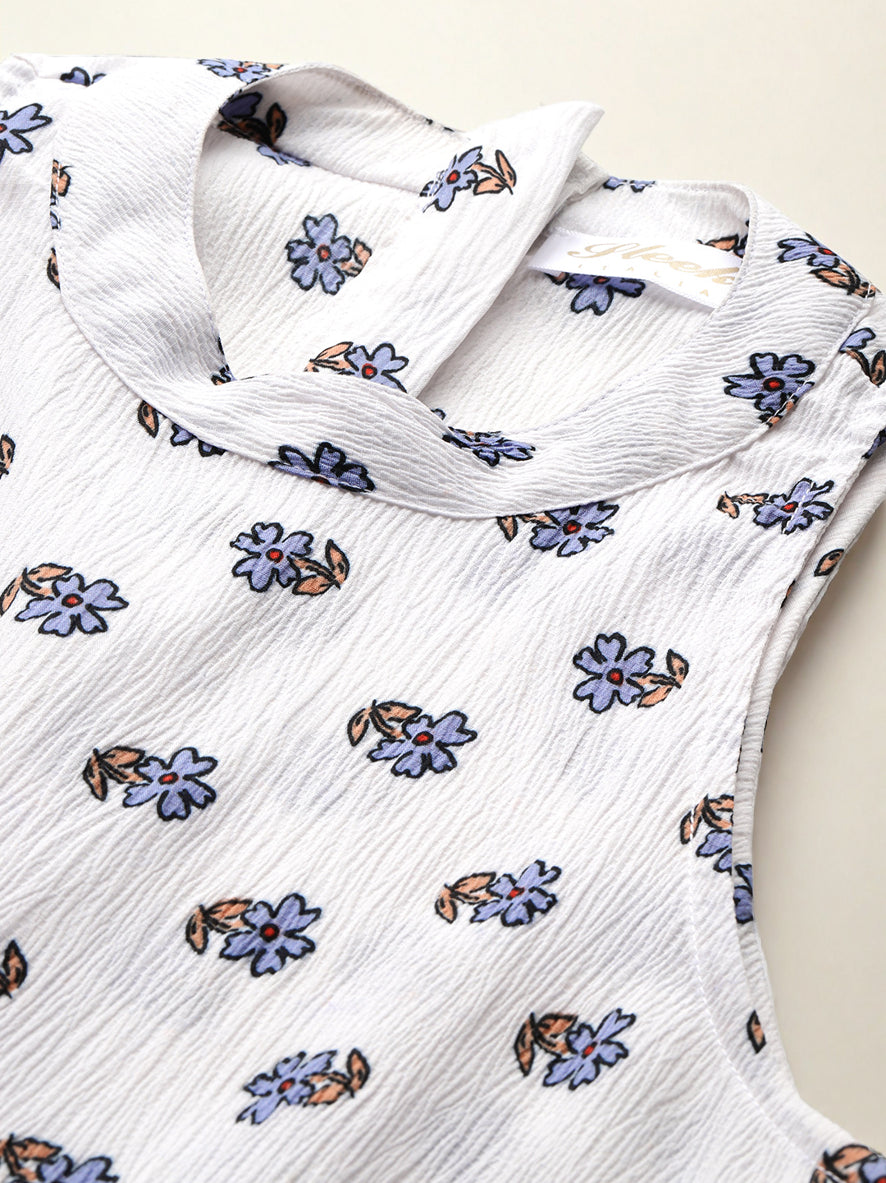 Floral Printed Basic Jumpsuit 1