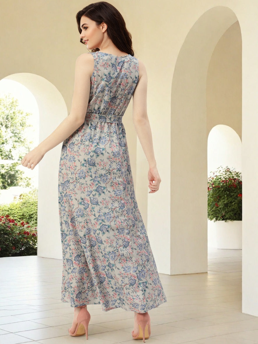 Floral Print Fit Flare Dress 1