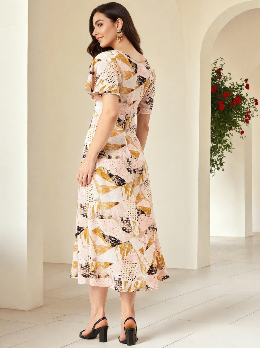 Floral Print Crepe Maxi Dress