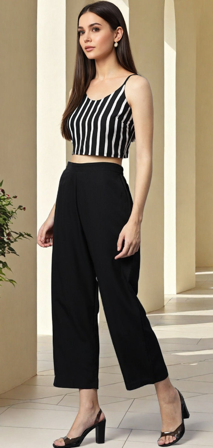 Striped Top & Trousers Set