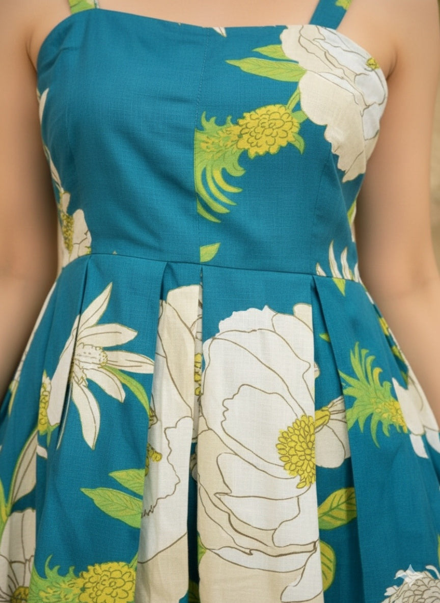 Sleek Italia Floral Print Fit & Flare Midi Dress